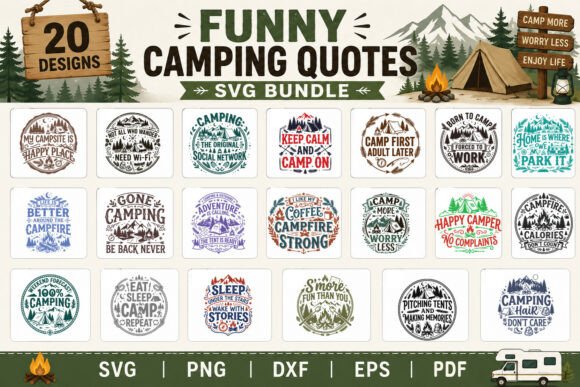 Download Camper Life, Camping Saying SVG Bundle - Premium Resources